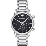 Emporio Armani AR1853 Erkek Kol Saati 41 mm Çelik Kasa Suya Dayanıklı 5 ATM Kronometreli - Metalik Gri