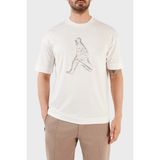 Emporio Armani Baskılı Pamuklu Regular Fit Bisiklet Yaka T Shirt Erkek T Shirt 3R1TT9 1juvz 0101 - Beyaz