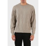 Emporio Armani Bisiklet Yaka % 100 Yün Kazak Erkek Kazak 6R1MX4 1mfvz F624 - Gri