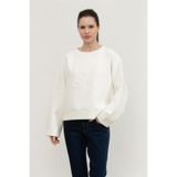 Emporio Armani Bisiklet Yaka Sweatshirt Beyaz, L, EW000482AF10002, WARM WHITE, kadın