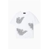 Emporio Armani Bisiklet Yaka T-Shirt Beyaz, M, EW003595AF12597, BRILLIANT WHITE, Kadın