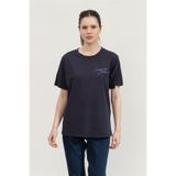 Emporio Armani Bisiklet Yaka T-Shirt Lacivert, M, EW000903AF12597, NAVY BLUE, Kadın
