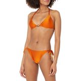 Emporio Armani Damen Swimwear Triangle Cups & Triangle Rem.Cups & Brief W/Bows Shiny Lycra Bikini Set