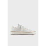 Emporio Armani Deri Logolu Sneaker Ayakkabı Erkek Ayakkabı EM003081 AF18228 U0003 - Beyaz