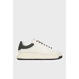 Emporio Armani Deri Logolu Sneaker Ayakkabı Erkek Ayakkabı EM003663 AF18212 M0364 - Beyaz