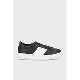 Emporio Armani Deri Sneaker Ayakkabı Erkek Ayakkabı X4X570 XN840 N642 - Siyah - Beyaz