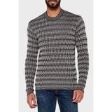 Emporio Armani Desenli% 100 Yün Regular Fit Bisiklet Yaka Kazak Erkek KAZAK EM002194 AF14195 FC101