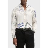 Emporio Armani Desenli Relaxed Fit Klasik Yaka Uzun Kollu Gömlek Erkek Gömlek EM005762 AF13285 FZ033 - Bej