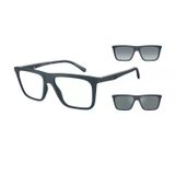 Emporio Armani EA 4258 50881W 54 Erkek Kare Aynalı Klipsli Mavi Kemik Güneş Gözlüğü