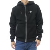 Emporio Armani EA7 Erkek Fermuarlı Kapüşonlu Sweatshirt 8NPM20 PJ4EZ Siyah, Siyah, 44
