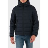 Emporio Armani EM003043 AF15384 UB118 Lacivert Kapitoneli Logolu Regular Fit Kapüşonlu Erkek Mont