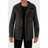 Emporio Armani EM003183 AF18229 U8112 - Antrasit Regular Fit Kapüşonlu Erkek Mont