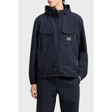 Emporio Armani EM003405 AF18781 UB118 - Lacivert Logolu Regular Fit Gizli Kapüşonlu Erkek Mont
