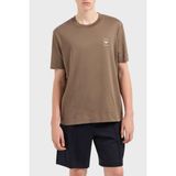 Emporio Armani Emporio Armani % 100 Pamuk Relaxed Fit Bisiklet Yaka T Shirt Erkek T Shirt EM001068 AF12926 U6195 - Kahve - XL
