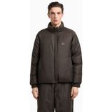 Emporio Armani Erkek %100 Ördek Tüyü Dik Yaka Şişme Fermuarlı Çift Taraflı Kahverengi Mont EM003275 AF18078-U8120 - 48