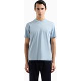 Emporio Armani Erkek %100 Pamuklu Regular Fit Yuvarlak Yakalı Kısa Kollu Mavi T-Shirt EM000983 AF13669-U9275 - 3XL