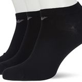 Emporio Armani Erkek 3'lü paket In-Shoe çorap, Siyah, L-XL