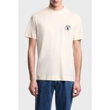 Emporio Armani Erkek Bisiklet Yaka Regular Fit Kısa Kol Pamuk Karışım Ekru T-Shirt EM005238 AF10017-U1055 - 3XL