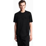 Emporio Armani Erkek Büyük Kartal Işlemeli Yuvarlak Yakalı Pamuklu Kısa Kollu Siyah T-Shirt EM002835 AF10761-UC001