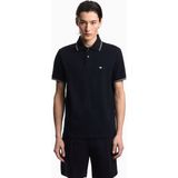 Emporio Armani Erkek Dar Kalıp Logo Detaylı Esnek Pike Kumaşlı Kısa Kollu Lacivert Polo Yaka T-Shirt EM004607 AF23090-UB118 - 2XL