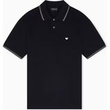 Emporio Armani Erkek Dar Kalıp Logo Detaylı Esnek Pike Kumaşlı Kısa Kollu Siyah Polo Yaka T-Shirt EM004607 AF23090-UC001 - XL