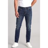 Emporio Armani Erkek Dar Kalıp Mikro Desenli Düşük Bel Denim Lacivert1 Jeans