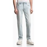 Emporio Armani Erkek Dar Kalıp Mikro Desenli Düşük Bel Denim Mavi Jeans EM000668 AF24871-MB003 - 36 / 32