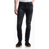Emporio Armani Erkek Dar Kesim Düz Paça Eskitme Desenli Denim Gri Jeans EM000121 AF29286-M8001 - 34 - 32