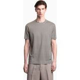 Emporio Armani Erkek Desenli Bisiklet Yaka Kısa Kol Bej T-Shirt EM005270 AF24857-F1197 - XL
