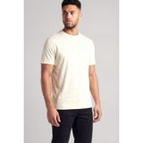 Emporio Armani Erkek Desenli Bisiklet Yaka Kısa Kol Krem T-Shirt EM005270 AF24857-F1198 - Ekru