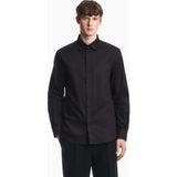 Emporio Armani Erkek Düğme Kapama Uzun Kol Çentikli Yaka Siyah1 Gömlek EM006704 AF18123-FC080 - 3XL