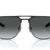 Emporio Armani Erkek Ea2144 Aviator Güneş Gözlüğü, Mat Gunmetal/Siyah/Polarize Gri Gradyan, 60 mm