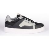 Emporio Armani Erkek File Detaylı Logolu Yüksek Tabanlı Günlük Gri-Beyaz Sneaker X4X568 XN162-S787