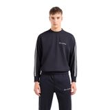 Emporio Armani Erkek İmzalı Logo Streç Poli Viskon Bisiklet Yaka Sweatshirt, Lacivert, XXL
