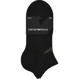 Emporio Armani Erkek Jakarlı Kartal Logolu Esnek Pamuklu 3'lü Siyah Çorap EM000550 AF12271-MC061 - L - XL