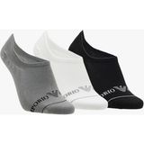 Emporio Armani Erkek Jakarlı Logolu Streç Pamuklu 3'lü Çok Renkli Çorap EM000548 AF12276-MC251 - S - M