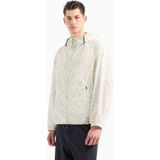 Emporio Armani Erkek Kapüşonlu Fermuarlı Kartal Desenli Beyaz Ceket EM002006 AF12021-MB046 - 50