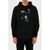 Emporio Armani Erkek Kapüşonlu, Kanguru Cepli, Desenli,%100 Pamuk, Relaxed Fit Sweatshirt, Siyah, M Beden