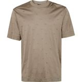 Emporio Armani Erkek Kartal Işlemeli Regular Fit Yuvarlak Yaka Kısa Kollu Kahverengi T-Shirt EM001400 AF10017-F6064 - 3XL