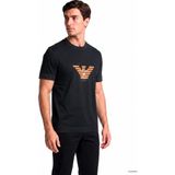 Emporio Armani Erkek Kartal Logo Baskılı Normal Kalıp Yuvarlak Yakalı Kısa Kollu Lacivert T-Shirt EM006765 AF10017-UB118