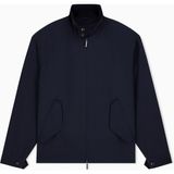 Emporio Armani Erkek Kontrast Kadife Dik Yakalı Normal Kalıp Cep Detaylı Lacivert Ceket EM006737 AF28010-UB118 - 50