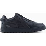 Emporio Armani Erkek Logo İmzalı Nefes Alabilir Üst Yüzey Rahat Taban Deri Siyah Sneaker EM003670 AF19554-UC001