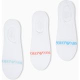 Emporio Armani Erkek Logo Imzalı Pamuklu Üçlü Paket Beyaz Çorap EM000548 AF20083-M0066 - S - M