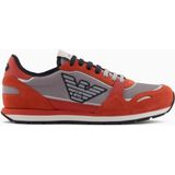 Emporio Armani Erkek Logolu Normal Kalıp Bağcıklı Günlük Turuncu Sneaker X4X537 XN730-U550