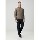 Emporio Armani Erkek Marka Logo Detaylı Bisiklet Yaka Regular Fit Bej Kazak EM002419 AF14158-U6189 - XL