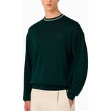 Emporio Armani Erkek Marka Logo Detaylı Bisiklet Yaka Regular Fit Koyu Yeşil Kazak 6R1MXG 1MNGZ-0565 - 3XL