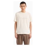 Emporio Armani Erkek Marka Logolu Organik Pamuklu Kısa Kollu Ekru T-Shirt 3D1T89 1JWZZ-0128 - 3XL