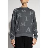 Emporio Armani Erkek Marka Logolu Yün Uzun Kollu Gri Kazak 6D1MX8 1MJGZ-F635 - 2XL