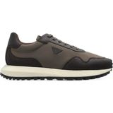 Emporio Armani Erkek Metalik Kartal Logolu Düşük Bilekli Nefes Alabilir Ön Yüzeyli Ortopedik Taban Kahverengi Sneaker EM003738 AF19532-M6492