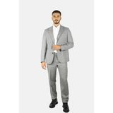 Emporio Armani Erkek Normal Kalıp %100 Saf Yün Mikro Desenli Gri Takım Elbise EM000476 TE16045-OC006 - 50
